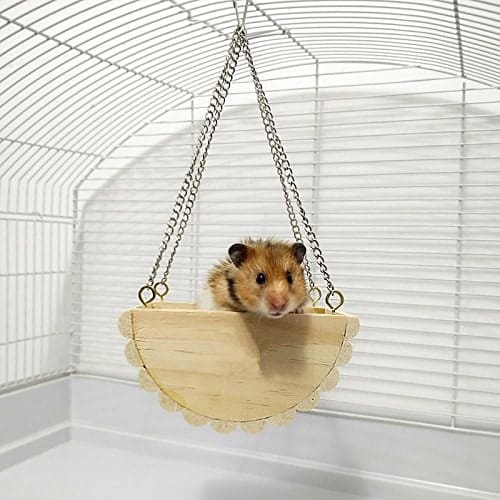 balançoire en bois pour hamster jouet